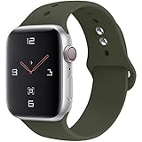 YOUKEX Sport Band Compatible with Watch 38mm 40mm 42mm 44mm,Soft Silicone Strap Replacement Wristbands Compatible with Watch Sport Series 4 Series 3 Series 2 Series 1 Edition