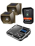 Solar Wireless Driveway Alarm with Extra Doorbell