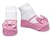 Baby Girl Socks with Mary Jane or Sneaker Shoe Look - Non-slip Gripper Soles - 3 or 6 Pairs - Soft Cotton
