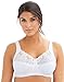 Glamorise Women's Full Figure ComfortLift Rose Lace Wirefree Support Bra #1104