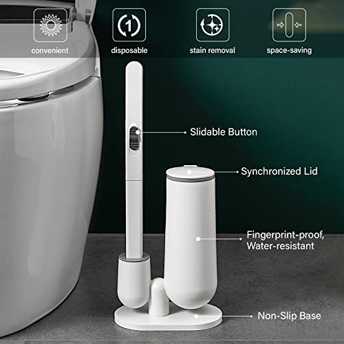 Toilet Wand Kit ELPHECO Toilet Disposable Brush and Holder Set, Toilet