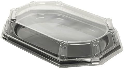 Easygift Black Tray Sandwich Food Platters With Clear Lid