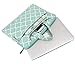 MOSISO Laptop Shoulder Bag Compatible 12.3 inch Microsoft Surface Pro 6/5/4/3, 11-11.6 Inch MacBook Air, Ultrabook Tablet, Canvas Geometric Pattern Briefcase Sleeve Case, Hot Blue Quatrefoil