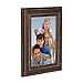 DesignOvation Kieva Solid Wood Picture Frame, Distressed Espresso Brown 4x6, Pack of 6