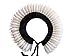 Black and White Round Plastic Flower for Indian Classical Dance Hair Makeup