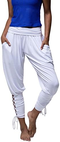 GoodLock Clearance! Women Yoga Leggings Lace-up Bandage Solid Casual Elastic Waist Pants Sportwear