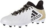 adidas Performance Men's X 16.3 Fg Soccer Shoe, White/Black/Metallic Gold, 11 M US