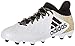 adidas Performance Men's x 16.3 Fg Soccer Shoe, White/Black/Metallic Gold, 11 M US