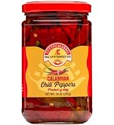 TuttoCalabria, Whole Calabrian Chili Peppers in Oil, All Natural, Non-GMO, Product of Italy, Reta...