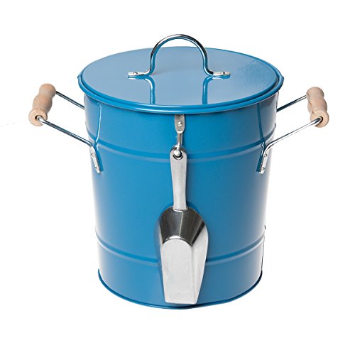 4pk Behren's 1 Gallon Double Wall Retro Steel Ice Bucket with Lid Scoop