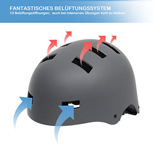 Vihir Erwachsene Fahrradhelm Skaterhelm E-Scooter E-Roller BMX Fahradhelm Herren Damen Sport Helm für Männer & Frauen… – Bild 5