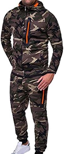 Limsea Men's Autumn Winter Camouflage Top Pants Sports Suit Tracksuit