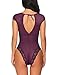 ADOME Sexy Lingerie for Women Lace One Piece Teddy Babydoll Bodysuit,Purple 2,XX-Large