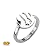 Women's Stainless Steel Star Wars Jedi Symbol Cut Out Ring Jewelry Box Included Size 9
