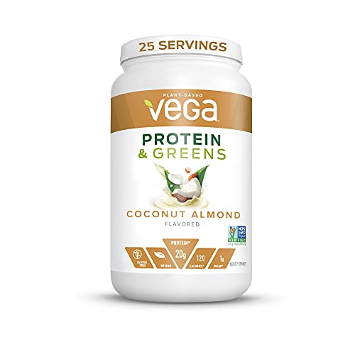 Vega Protein and Greens, Coconut Almond, Vegan Protein Powder, 20g