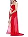 Saslax Maternity Half Circle Off Shoulder Short Sleeves Gown Maxi Bridesmaid Dress for Photos Shoot
