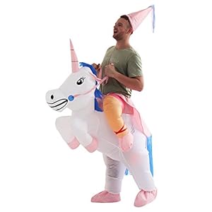 Yeahbeer Inflatable Halloween Costume Adult and Children Carry On Animal Fancy Dress Costume (Unicorn for Adult)