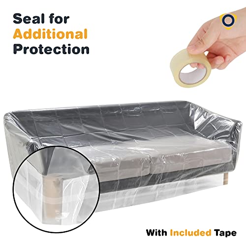 PROTECTO Plastic Couch Cover for Moving 6 mil Thick Waterproof