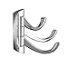 JOMOO Solid Metal Coat Hooks Swivel Robe Towel Hooks Foldable Clothes Bathrobe Hanger Wall Hooks Towel Racks Triple Hooks for Office Bathroom Bedroom Kitchen RV Chrome Wall Mount Space Saving 1 Piece