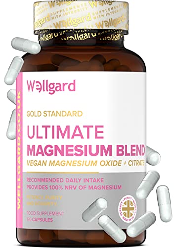 Wellgard Vegan Magnesium Supplements, Optimal Strength Magnesium Supplement, Made in UK