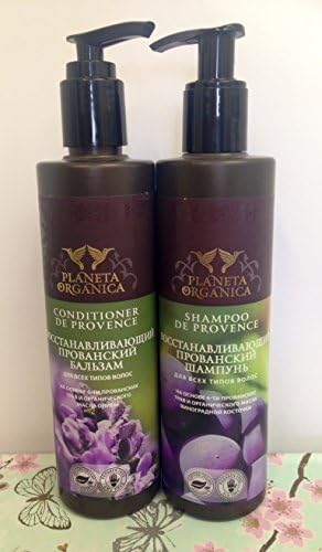 Planeta Organica Restoring Shampoo De Provence + Conditioner with Organic Grape Seed Oil and Herbs de Provence