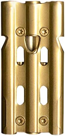 Hxst Stainless Steel Double or 3 Tubes High Frequency Loud Outdoor Whistle with Clip (Golden, Three Tubes)