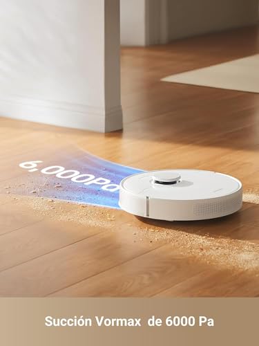 DREAME D10 Plus Gen 2 Robot aspirador trapeador, vaciado automático de polvo (hasta 90 días), evita obstáculos, navegación LiDAR, 6000Pa de succión para alfombras y pelo de mascotas, 285min de batería