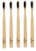 Natural Bamboo Toothbrush Charcoal Infused Eco-Friendly & Soft BPA Free Nylon Bristles - 100% Organic and Biodegradable Wooden Toothbrush For Adults - Pack Of 5 Best Toothbrushes For Sensitive Gums