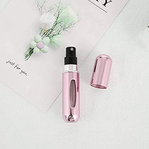 Beautychen 6 Pack 5ml Refillable Perfume Atomizer Spray Bottle Portable Mini Empty Easy to Fill Scent Aftershave Pump Case Travel Outgoing Purse Multicolor