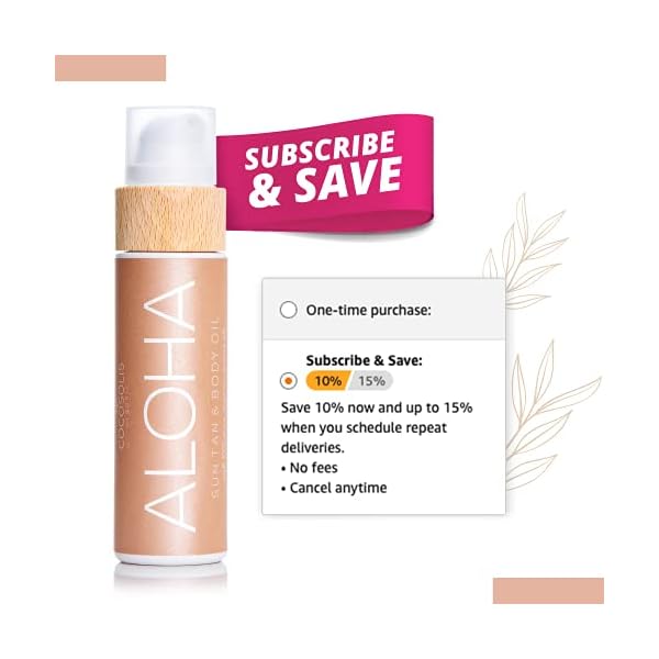 COCOSOLIS-Aloha-Tan-Accelerator-with-Vitamin-E-Bio-Oil-Body-Lotion-for-Natural-Tan-110-ml COCOSOLIS Aloha Tanning Accelerator with Vitamin E, Cocoa Butter - Organic Tanning Oil & Body Lotion with 6 Precious…