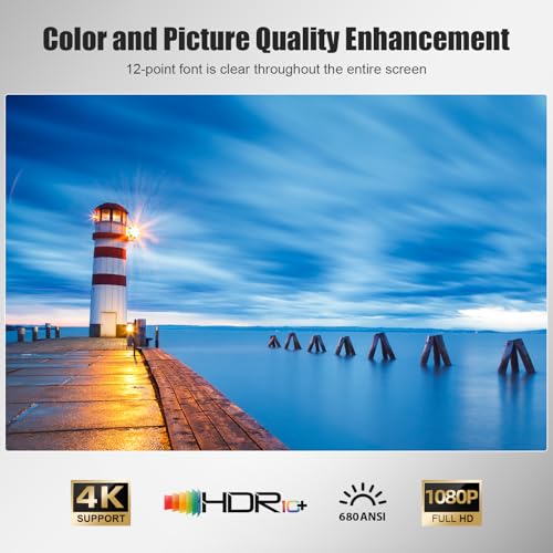 2026 Smart Projector Built-in-Apps, Android TV, Supported 4K/Native 1080P, 300 ANSI, Wifi 6 Bluetooth 5.2, Portable Mini Movie Projector for Bedroom Home, Auto Keystone, iOS/Switch/PS5