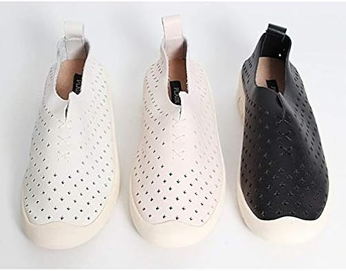 Amazon 本革 スリッポン レディース 革 レザー スニーカー ローカット パンチング 通気性 白 ホワイト 黒 ブラック ピンク カジュアル レザーシューズ ノーブランド品 ローファー スリッポン