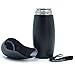 VIVAGLORY Dog Water Bottle, Pet Drinking Bottle, 25oz Portable & Leakproof Stainless Steel Dog Travel Water Bottle Bowl with Large Trough for Walking & Hiking, Classic Black