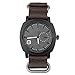 2pc 22mm Nato Ss Leather Strap Black , Brown Leather Replacement Watch Strap with silver clasp