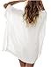 Relipop Women's Fashion Swimsuit Cover-Up Beachwear Mini Dress (XX-Large, White)