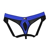 Ajetex Men Stretch Jockstrap Size M Color Blue Black