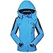 GIVBRO Waterproof Jacket Rain Coats for Women Outdoor Hooded Softshell Camping Hiking Mountaineer Travel Windproof Jackets (Blue .M)