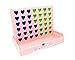 New Connect 4 in Row Game Heart Shape Family Board Game (Pink Board Color) Pocket size 5.2