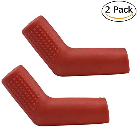 Lenmumu Motorcycle Shift Lever Sock, Universal Rubber Gear Shifter Boot Shoe Shift Case Protectors Covers, 2 Pack (Red)