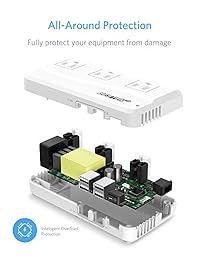Inversor de potencia de automóvil BESTEK 200W, Blanco