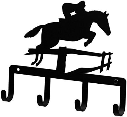 Iron Horse & Jockey Key Rack - Jewelry Holder - Pet Leash Hanger - Heavy Duty Metal Keychain Car Key Holder, Key Hooks, Key Hanger, Key Organizers