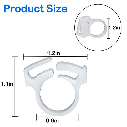 HENMI 6 PCS Sweep Hose Attachment Clamp Clasp Replacement Pool Hose Clamps,Compatible with Polaris Pool Cleaners 180 280 360 380 480 for Polaris Tail Clamp B15 B-15
