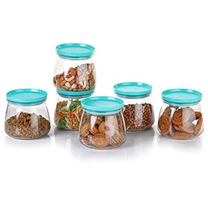 Yellow Leaf Products Plastic Container with Lid – 900ml, Pack of 1, Blue