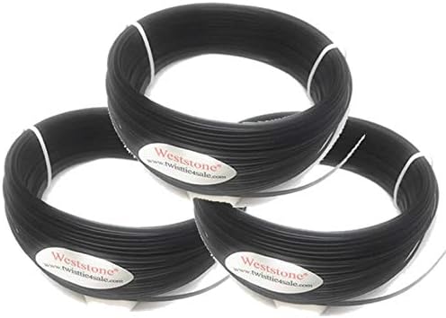 3pcs 65FT(20m) Plastic Black Double Wire Spool - Heavy Duty for Garden (3 spools)