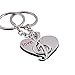 Dreamseden Love Heart Music Notes Symble Detachable Couple Keychain (with Gift Box) Key Ring Key Chain Gift for Valentine Wedding Anniversary (A Pair)