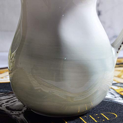 Lattiera Grande Brocca di latte dipinta a mano Brocca europea Materiale ceramico della brocca di grande capacità 1200ml… - immagine 4