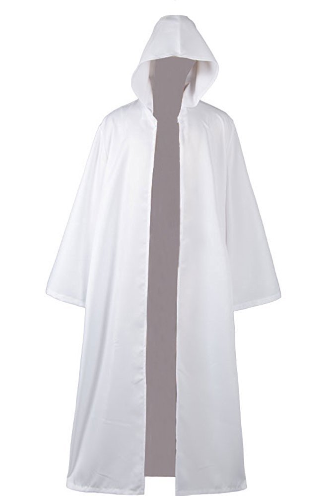 Golden service en service Adult Halloween Costume Tunic Hoodies Robe Cosplay Capes, White, S — image 1