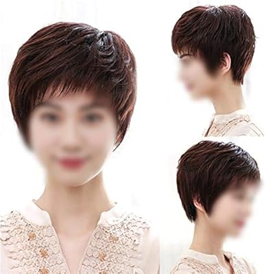 Hairpieces Hair Extension Fashian Dark Brown Short Hair Middle