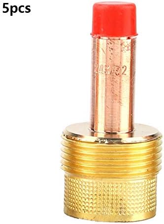 Wosume Large Diameter Alumina Gas Lens Nozzle Kit, 45V64 Large Gas Lens Collet Body 2.4mm 3/32" for TIG Welding Torch WP-17/18/26(5PCS)