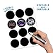 Waterproof Chalkboard label stickers by VersaChalk (Round 2.5 Inches, 72 Pcs, w/Chalkboard Pen) Self Adhesive Removable Chalk Labels for Pantry Labels, Bottle Labels, Mason Jar, Containers